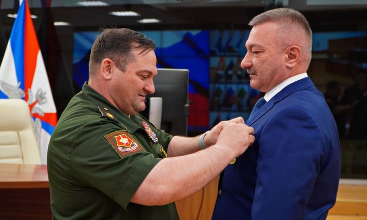 Торжественное награждение медалями «За вклад в укрепление обороны Российский Федерации»