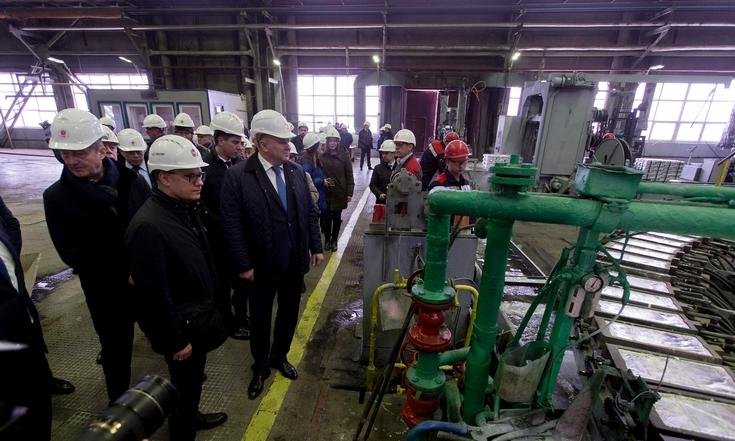 Николай Цуканов вместе с губернатором Челябинской области Алексеем Текслером побывал на Челябинском цинковом заводе