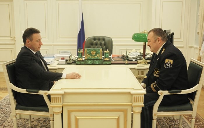 Рабочая встреча с ректором Уральского государственного горного университета Николаем Косаревым