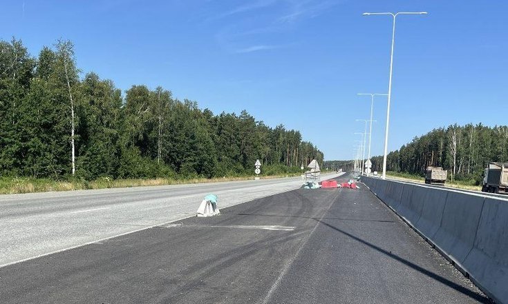 Дорожники на год раньше завершат расширение участка ЕКАД от Пермского тракта до подъезда к посёлку Медному