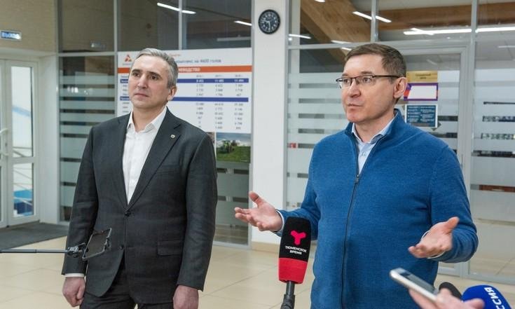 Владимир Якушев и Александр Моор посетили молочно-товарный комплекс компании Группа компаний «Дамате»